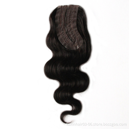 L-Part Lace Top Closure Brazilian Virgin Hair Natural Color 12" 14" Cheap Human Hair L Shape Lace Closures